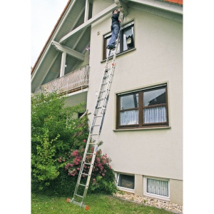 Scara culisanta cu sfoara, din aluminiu Monto "Robilo", 2x18 trepte - Img 2