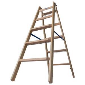 Scara de lemn cu trepte late, 2x5 trepte - Img 6