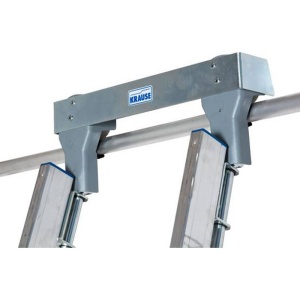Scara pentru rafturi cu mecanism de rulare superior pentru sina din teava tubulara, 13 trepte, inaltime maxima de lucru 4.30m - Img 3