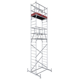 Schela mobila Corda 0,6 x 1,5m, aluminiu, inaltime lucru 6.85m (A+B+C) - Img 1