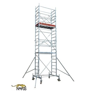 Schele , profesionale, mobile, din aluminiu, cu suprafata podina 1,6x0,7m, Hlucrumax: 4,3-14,3m, tip U1,6 - Img 1