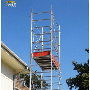 Schele , profesionale, mobile, din aluminiu, cu suprafata podina 1,6x0,7m, Hlucrumax: 4,3-14,3m, tip U1,6 - Img 4