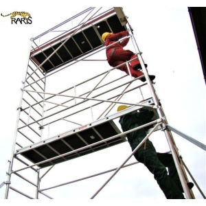 Schele , profesionale, mobile, din aluminiu, cu suprafata podina 2,5x0,7m, Hlucrumax: 4,3-14.3m, tip U2.5 - Img 4