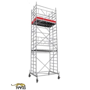 Schele RARIS, profesionale, mobile, din aluminiu, cu suprafata podina 1,6x1,4 m, Hlucrumax: 4,3-14,3 m, tip W1,6 - Img 1