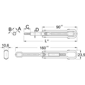 Scula de eliberare cablu cu cap simetric deschis Unior 1.7mm - Img 2