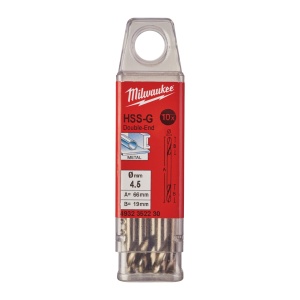 Set 10 burghie HSS Ground pentru metal cu două vârfuri MILWAUKEE Ø 4.5x16x58 mm - Img 2