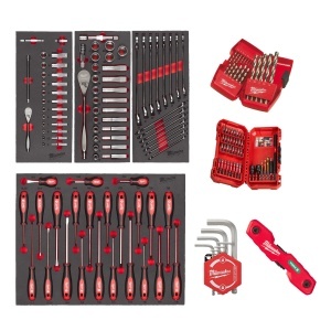 Set 170 piese MILWAUKEE inserție spumă master, set universal