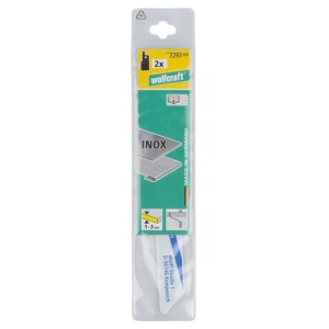 Set 2 panze fierastrau sabie Wolfcraft 2297000, pentru table, neferoase, Inox, 150 mm - Img 2