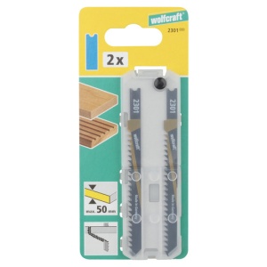 Set 2 panze pentru fierastrau pendular Wolfcraft 2301000, prindere in U, pentru lemn / plastic, adancime taiere 50 mm - Img 2