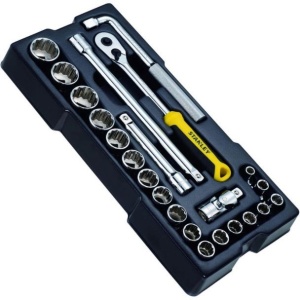 Set 23 piese insurubare Stanley STMT1-74726, antrenoare si accesorii 1/2" in modul pentru sertare - Img 1