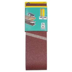 Set 3 benzi de slefuit Wolfcraft 3122000, pentru lemn si metale, Gr. A40, 100x690 mm - Img 2