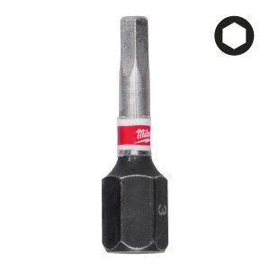 Set 3 biti de impact Milwaukee Shockwave Impact Duty™, Hex3mmx25mm