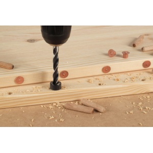 Set 3 burghie 6,8,10 mm, cu opritor si varf de centrare, pentru lemn si placaje Wolfcraft 2733000, crom vanadiu, cu opritor de profunzime din zinc turnat sub presiune - Img 2