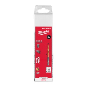 Set 5 burghie Milwaukee HSS-G TIN RED HEX, 11mm - Img 5