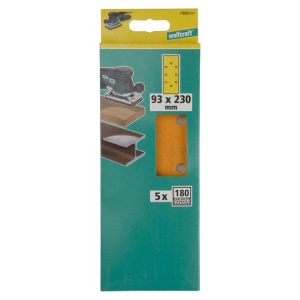 Set 5 foi abrazive Wolfcraft 1968000, pentru lemn si metale, Gr. A180, 93x230 mm - Img 2