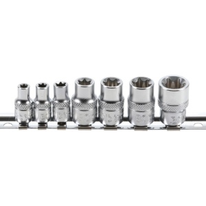 Set 7 chei stelate torx-negativ, 1/4" + 3/8", E6 - E16 - Img 1