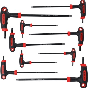 Set 9 chei duble (torx si torx cu gaura) cu maner T, T10 - T50 - Img 5