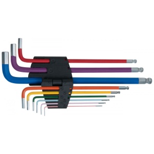 Set 9 chei imbus KS TOOLS cu cap sferic, 1,5-10 mm - Img 2