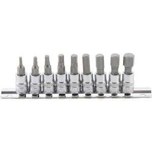 Set 9 varfuri imbus antrenare 1/4" (capete chei tubulare), in toli (INCH)