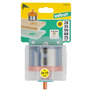 Set carote profi Wolfcraft 2220000, diametre multiple:D 28, 35, 50, 68, 75 mm, tija hexagonala - Img 3