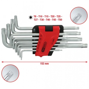 Set chei imbus cu cap torx, KS TOOLS, 10 piese, T8-T50 - Img 2