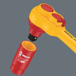Set Chei Tubulare cu Ratchet Wera VDE 8100 SB Zyklop husa transport 17 piese 295 x 178 x 60 mm 05004970001 - Img 3