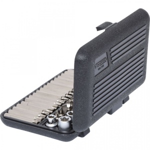 Set chei tubulare si biti, KS TOOLS, 1/4"+3/8"+1/2", 57 de piese - Img 2