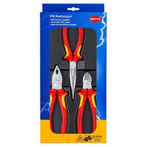 Set Cleşti Knipex pentru electricieni, 3 piese
