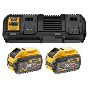 Set incarcator port dublu + 2 acumulatori Dewalt DCB132X2, Li-Ion XR FlexVolt - Img 5