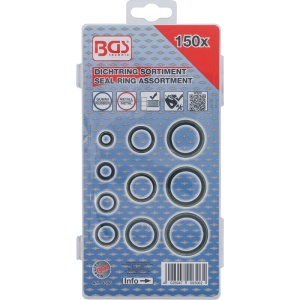 Set inele de etansare cu nervura de cauciuc BGS pentru etansare hidraulica, 150 piese - Img 3