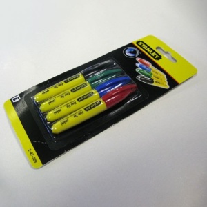 Set minimarker Stanley 2-47-329, cu varf subtire, negru, rosu, verde, albastru, 4buc/set - Img 6