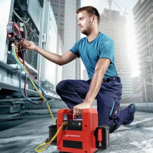 Set pompa de vid cu acumulator Rothenberger Roairvac R32 2.0 CL, 2 trepte, 57 l/min - Img 3