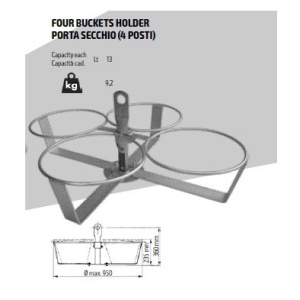 Suport 4 galeti din plastic pt. Electropalane IORI-BS4 - Img 2