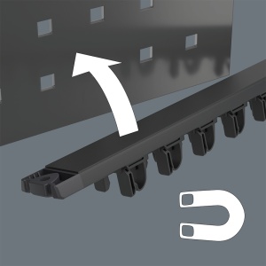 Suport Magnetic Wera 9611 pentru 9 Surubelnite Seria Kraftform 30 x 400 mm 05136414001 - Img 3