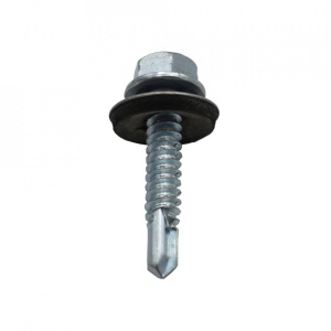 Suruburi Autoforante cu cap hexagonal, DIN 7504K, filet metal, ZN+saiba EPDM, 4.8x19mm, 250 bucati - Img 2