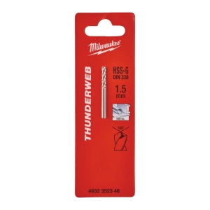 THUNDERWEB - Burghie metal HSS Ground - DIN338 Milwaukee Ø 1.5x18x40 mm - blister 2 buc - Img 2