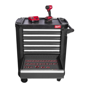 TOOLGUARD™ Dulap gri de scule mobil, cu 7 sertare, metalic, 78 cm dotat cu 246 buc.