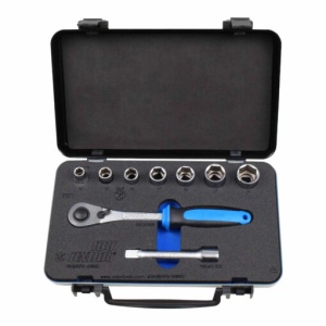 Trusa 7 capete chei tubulare Unior 10-24mm, antrenor cu clichet reversibil, in cutie metalica