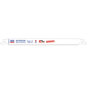 007 DS/240 BI Panza Bi-Metal cu prindere in ambele parti pentru fierastrau sabie pentru neferoase, DIM 240 x 19 x 0.9 mm