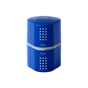 Ascuțitoare plastic triplă cu container grip 2001 roșie/albastră Faber-Castell - Img 6