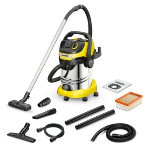 Aspirator uscat/umed Karcher WD6PSV-30/8/22/T RENOVATION, cuva inox si priza pentru scule - Img 1