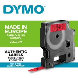 Banda etichete DYMO LabelManager D1 9mm x 7m negru rosu S0720720 40917 - Img 2