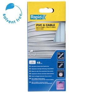 Baton silicon profesional Rapid PVC, Cabluri si Plastic, fixare si reparatii, transparent, O12mm x 190mm, baza EVA, 48 buc blister 5001413 - Img 2
