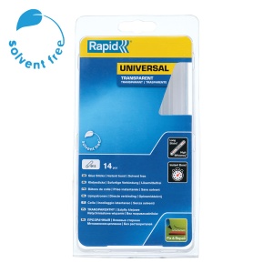 Baton silicon profesional Rapid Universal transparent, O12mm x 190mm, baza EVA, 14 buc blister 40107362 - Img 2
