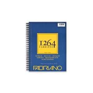 Bloc desen 1264 Schizzi, A4, 90gr, 120 file, cu spirală pe lungime Fabriano