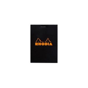 Blocnotes 8,5 x 12 cm, capsat, 80 file, N°12, Rhodia Basic, negru