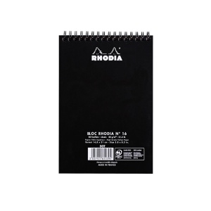 Blocnotes grafic A5 spirală 80 file Rhodia Classic Black - Img 3