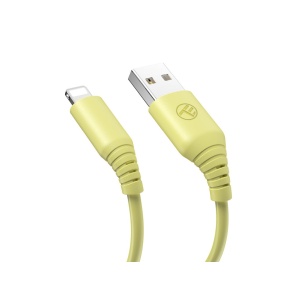 Cablu silicon Tellur USB to Lightning, 3A, 1m, galben - Img 2