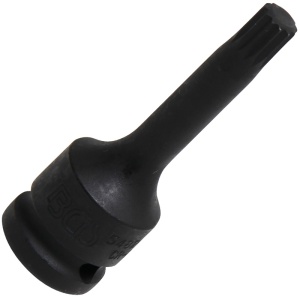 Cap cheie tubulara 1/2" de impact cu varf XZN, M9 x 75 mm, BGS