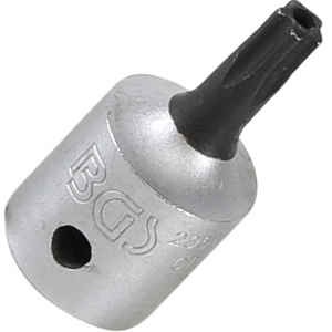Capat cheie tubulara 1/4" cu varf TorxPlus cu gaura, TS20 - Img 1